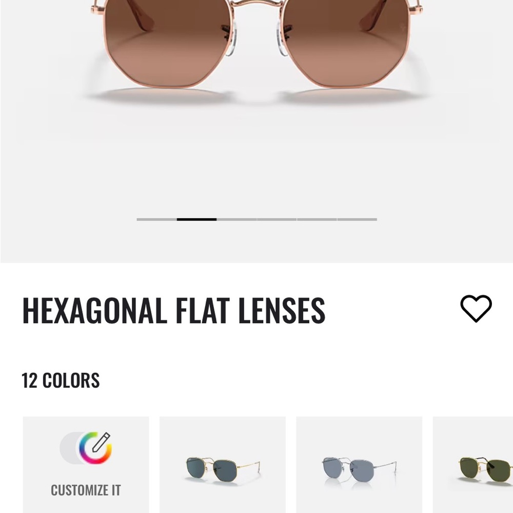 Ray-Ban Hexagonal Sunglasses with Brown Lenses